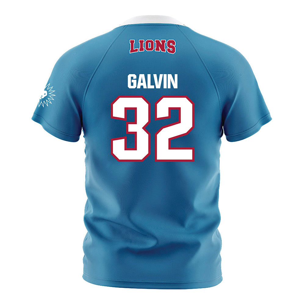 LMU - NCAA Men's Soccer : Quinn Galvin - Blue Soccer Jersey-1