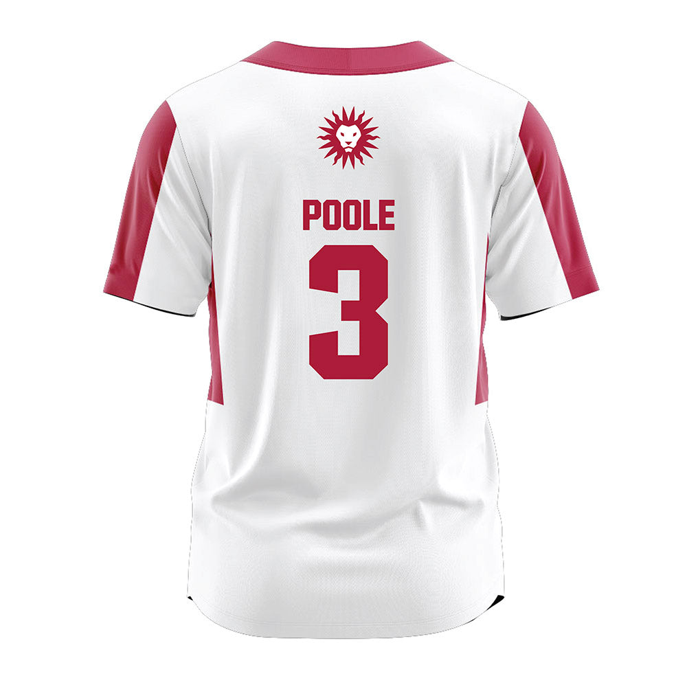 LMU - NCAA Softball : Sydney Poole - White Jersey-1