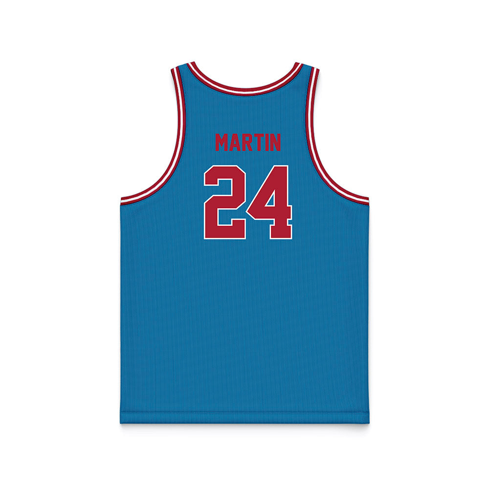 LMU - NCAA Men's Basketball : Jael Martin - Blue Basketball Jersey-1