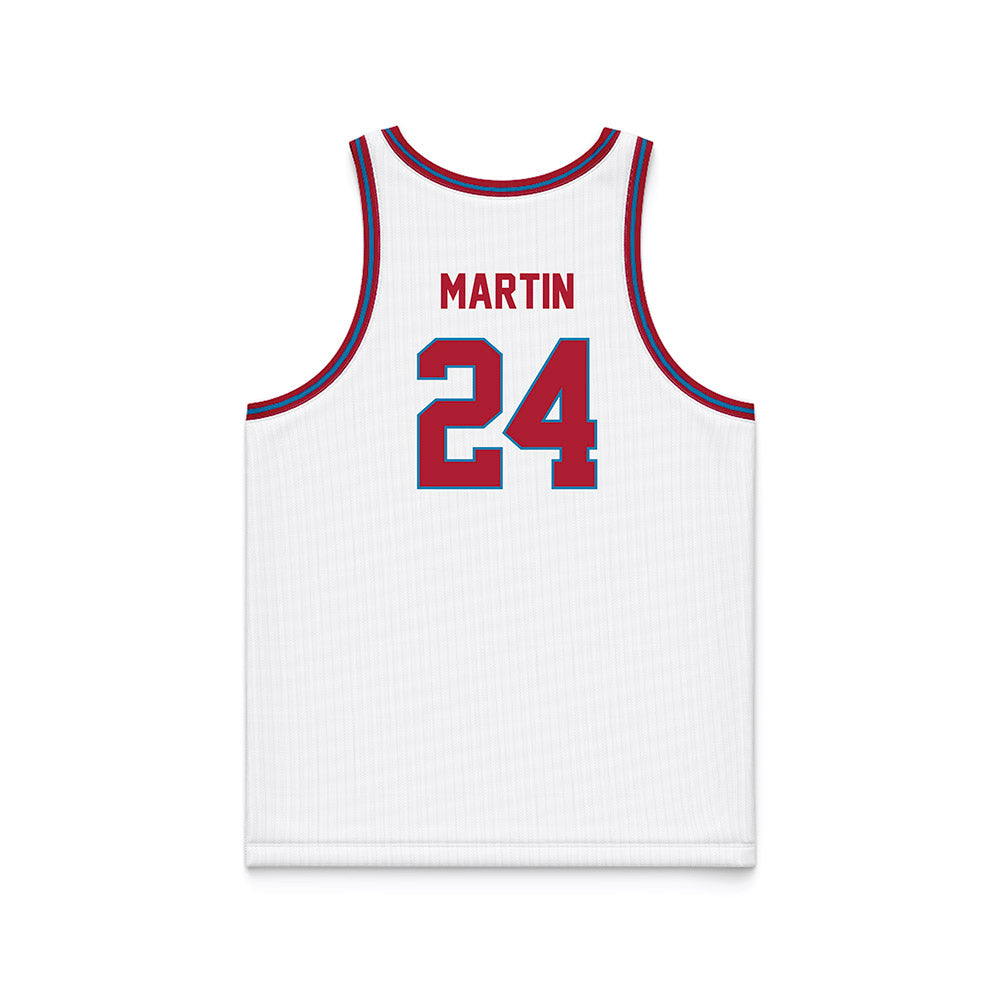 LMU - NCAA Men's Basketball : Jael Martin - White Basketball Jersey-1