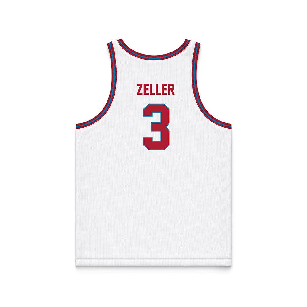 LMU - NCAA Men's Basketball : Marley Zeller - White Basketball Jersey-1