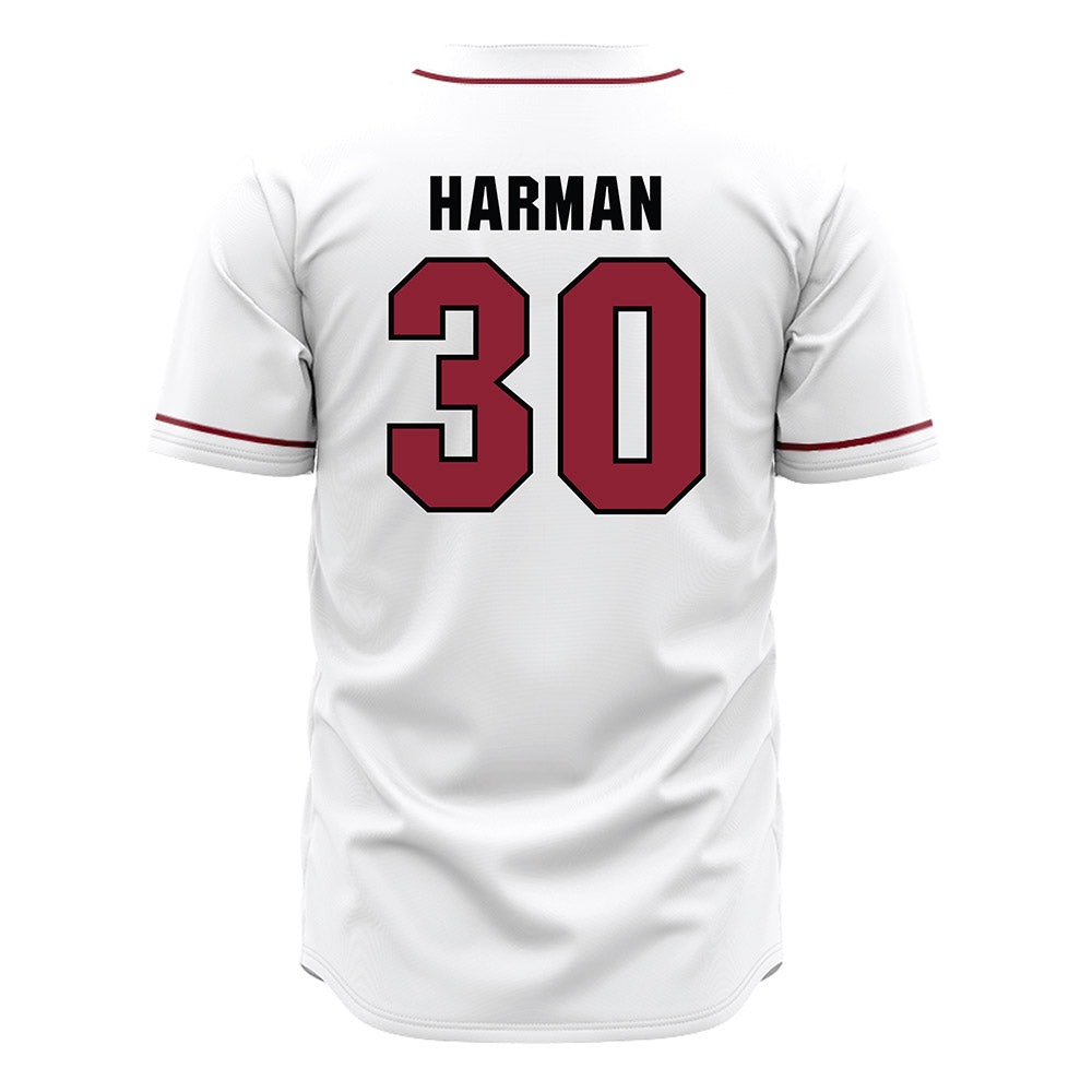 South Carolina - NCAA Baseball : Dawson Harman - White Jersey-1