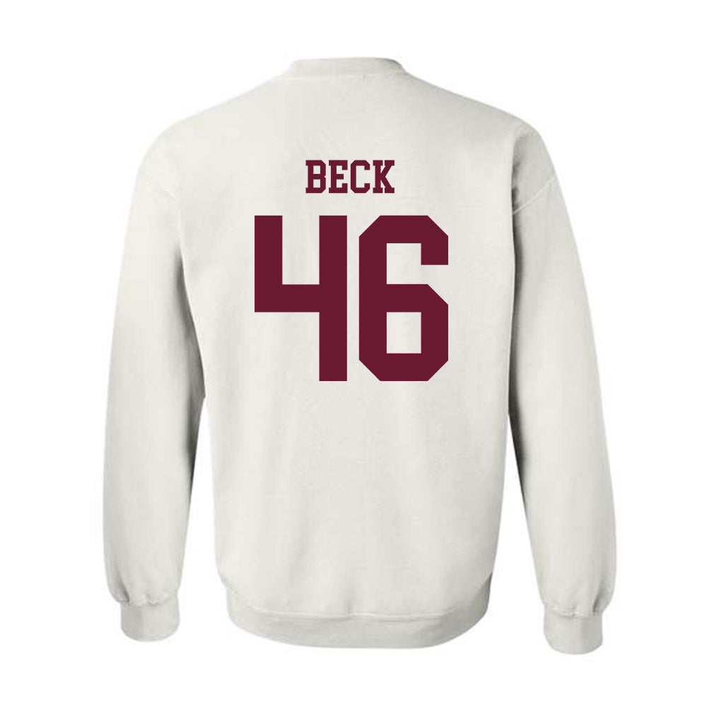 Texas A&M - NCAA Football : Qui Beck - Classic Shersey Crewneck Sweatshirt-1