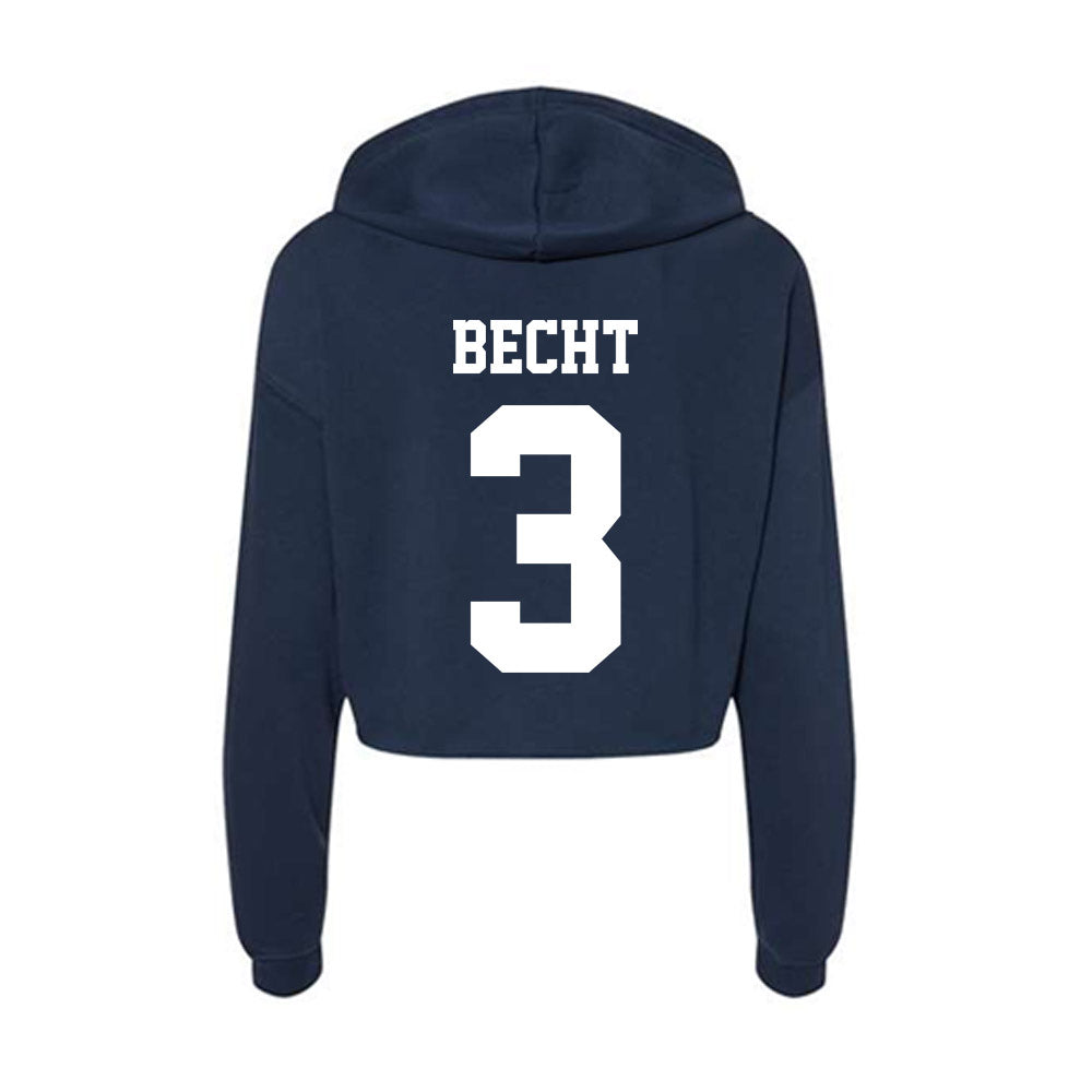 Penn State - NCAA Football : Rocco Becht - Classic Shersey Women's Crop Fleece Hooded Sweatshirt-1