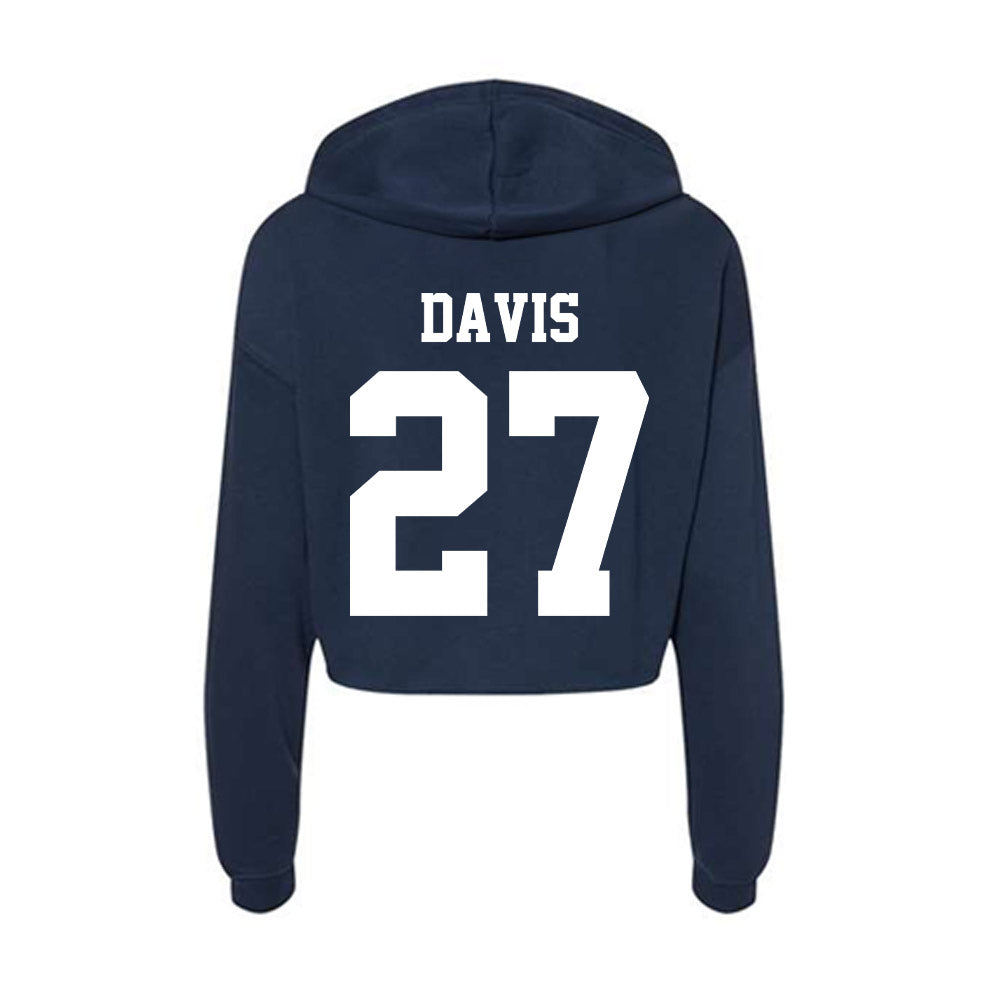 Penn State - NCAA Football : Omarion Davis - Classic Shersey Women's Crop Fleece Hooded Sweatshirt-1