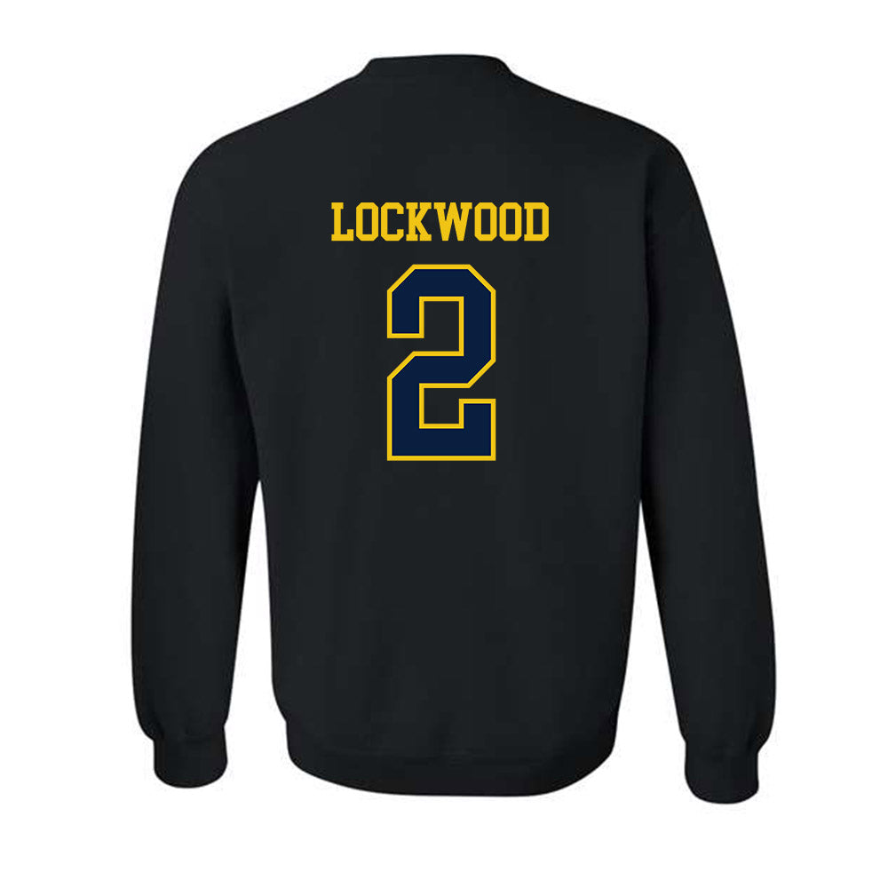 Michigan - NCAA Men's Lacrosse : Bo Lockwood - Sports Shersey Crewneck Sweatshirt-1