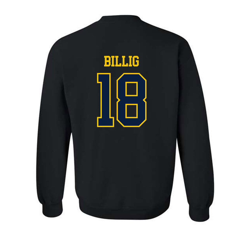 Michigan - NCAA Men's Lacrosse : Carson Billig - Sports Shersey Crewneck Sweatshirt-1