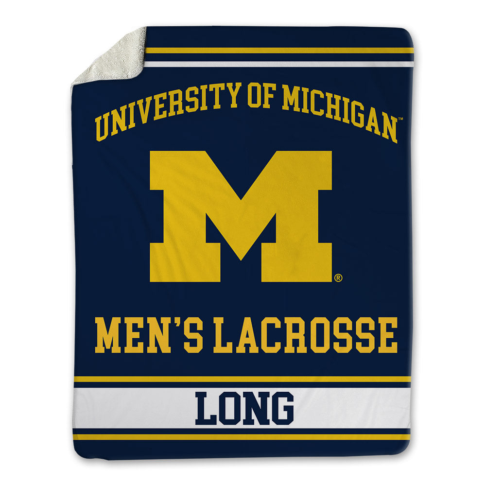 Michigan - NCAA Men's Lacrosse : Jack Long - Blanket-0
