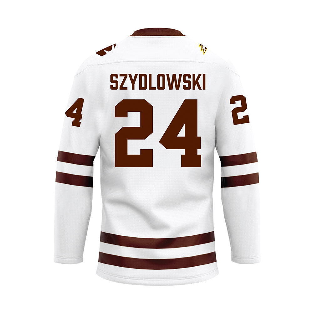 Western Michigan - NCAA Men's Ice Hockey : Garrett Szydlowski - white Hockey Jersey-1