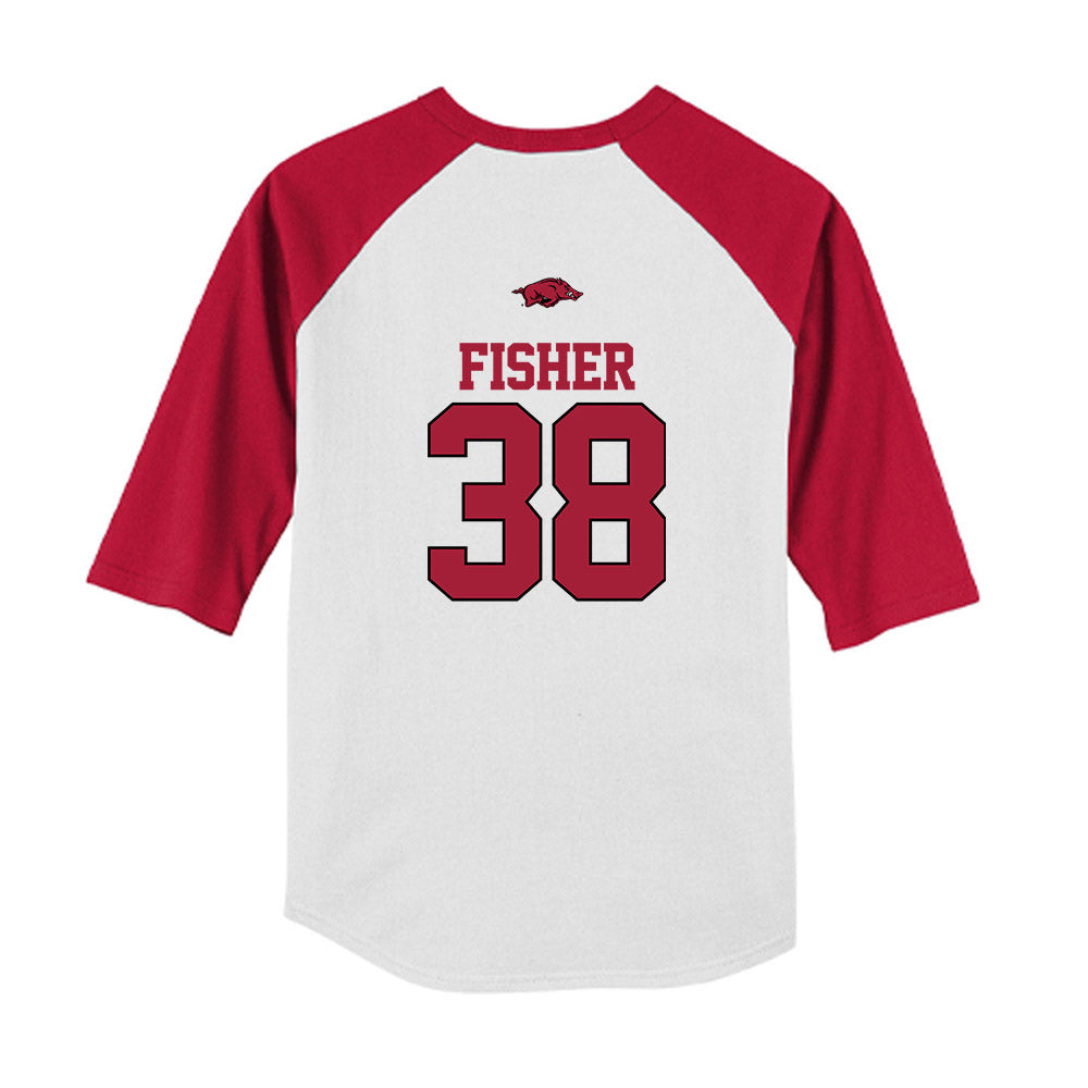 Arkansas - NCAA Baseball : Colin Fisher - USA Youth Raglan T-Shirt-1