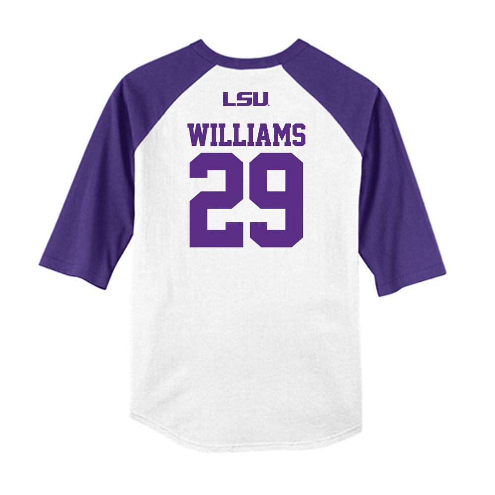 LSU - NCAA Baseball : Cooper Williams - USA Raglan Shirt-1