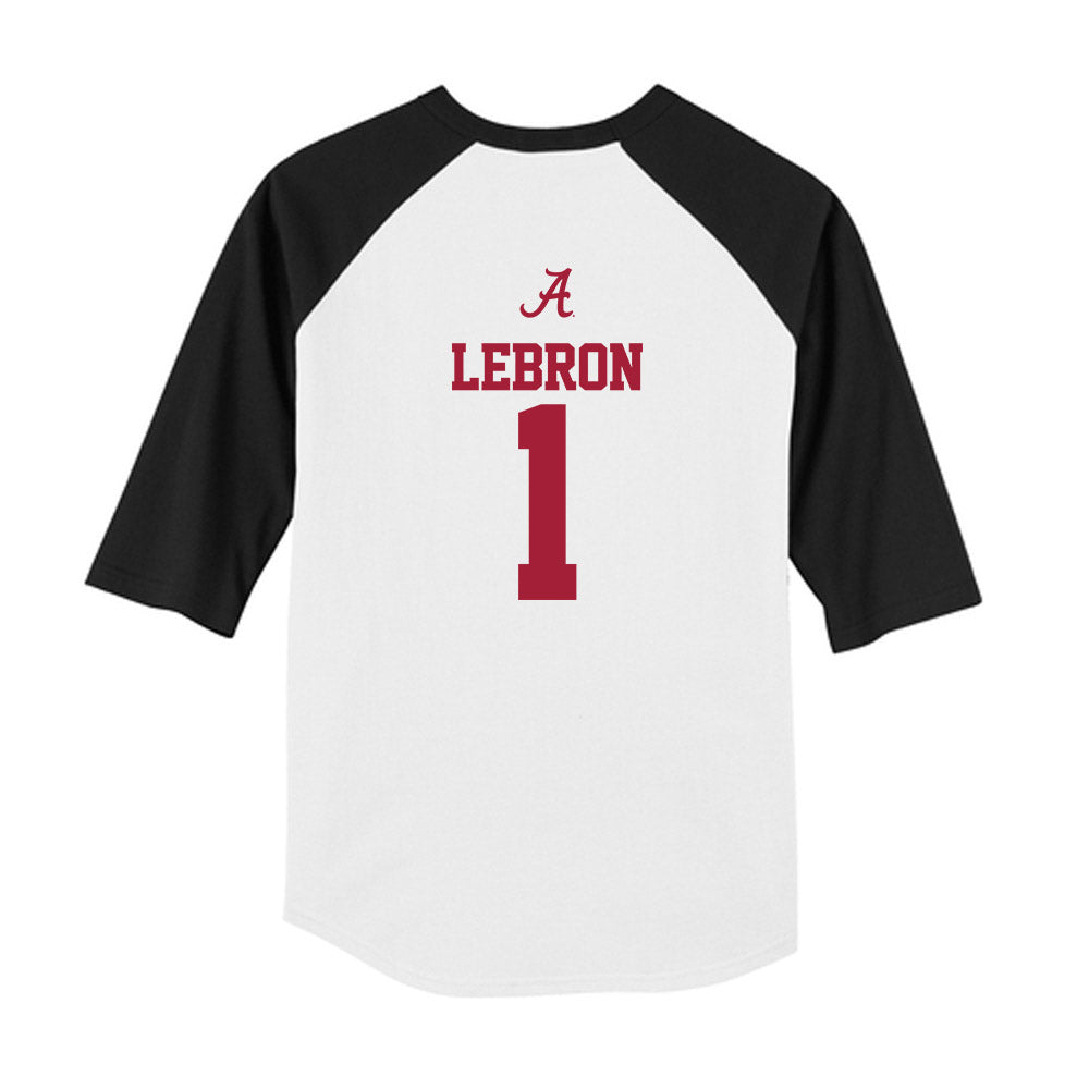 Alabama - NCAA Baseball : Justin Lebron - USA Raglan Youth Raglan T-Shirt-1