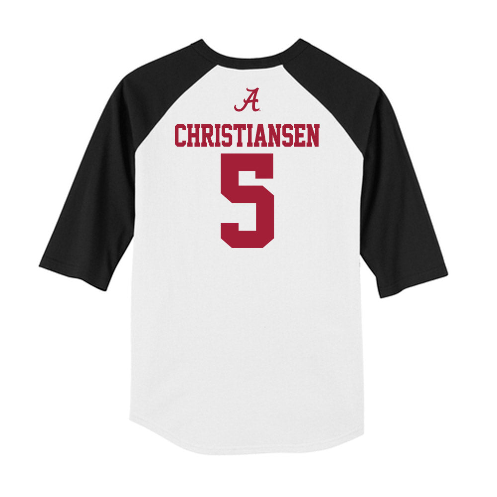 Alabama - NCAA Baseball : Sam Christiansen - USA Raglan Raglan Shirt-1