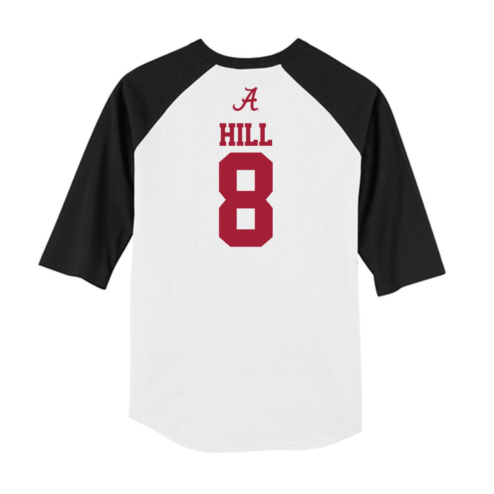 Alabama - NCAA Football : Justin Hill - USA Raglan Raglan Shirt-1