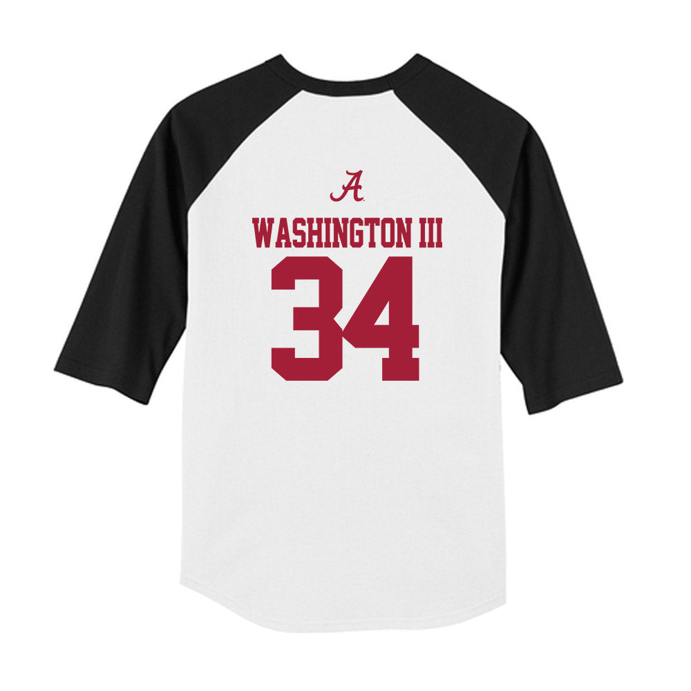 Alabama - NCAA Football : Jessie Washington III - USA Raglan Youth Raglan T-Shirt-1