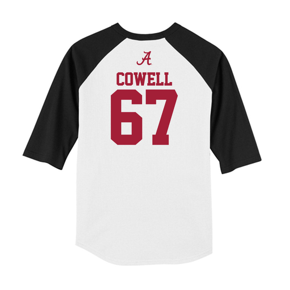 Alabama - NCAA Football : Vince Cowell - USA Raglan Raglan Shirt-1