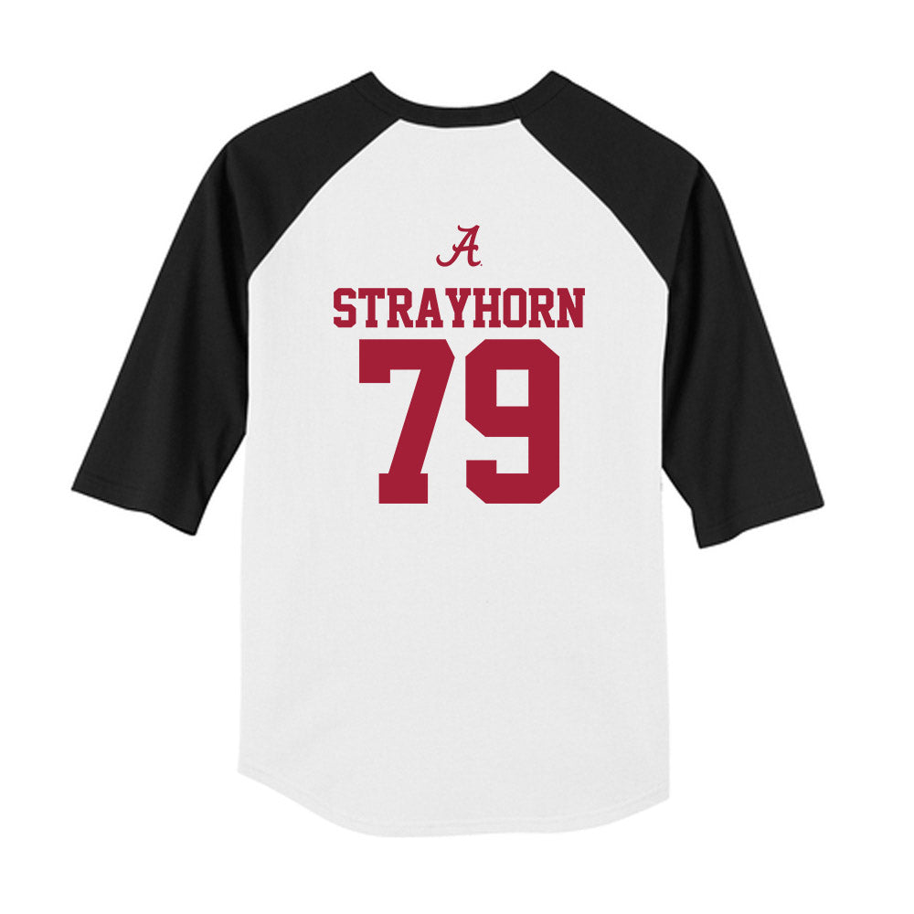 Alabama - NCAA Football : Kaden Strayhorn - USA Raglan Youth Raglan T-Shirt-1