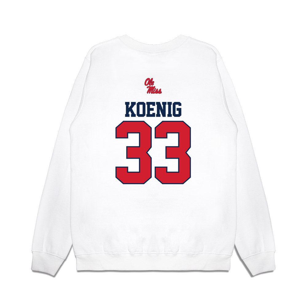 Ole Miss - NCAA Baseball : Landon Koenig - USA Premium Crewneck Sweatshirt-1