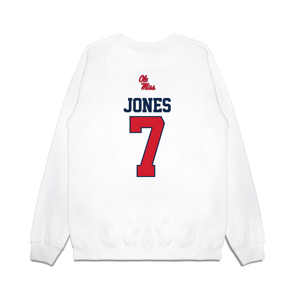 Ole Miss - NCAA Baseball : Topher Jones - USA Premium Crewneck Sweatshirt-1