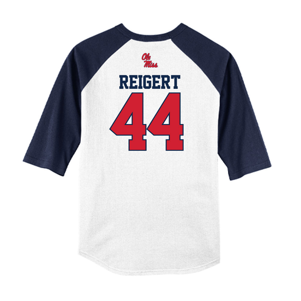 Ole Miss - NCAA Baseball : Jake Reigert - USA Raglan Shirt-1