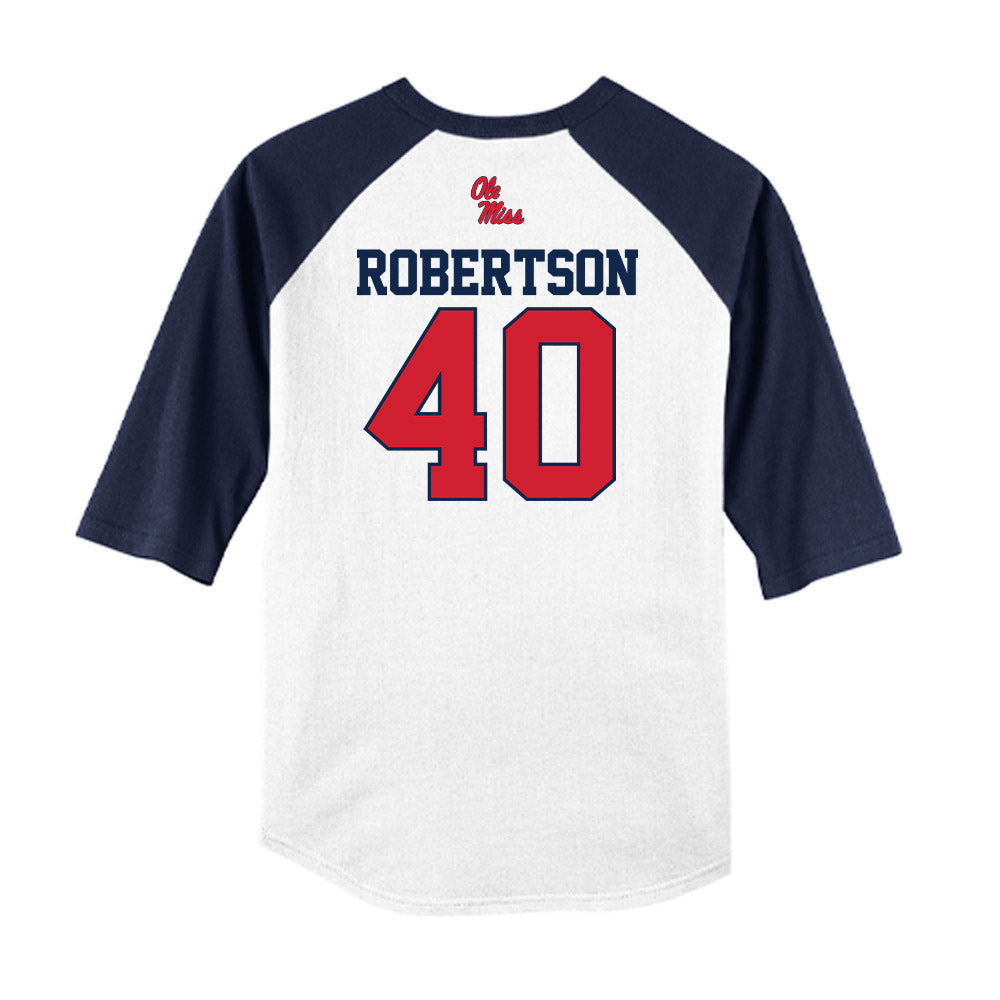 Ole Miss - NCAA Baseball : JP Robertson - USA Raglan Shirt-1