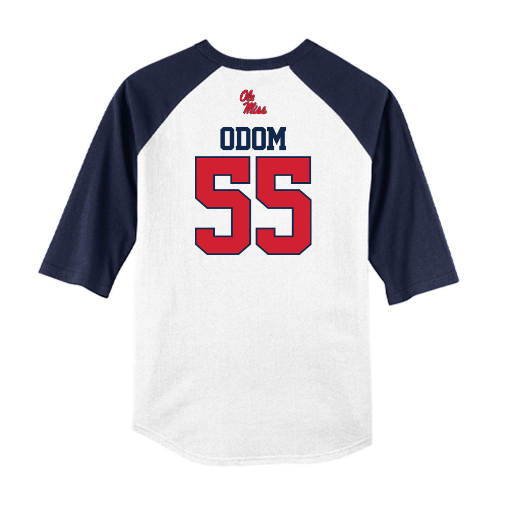 Ole Miss - NCAA Baseball : Leo Odom - USA Raglan Shirt-1