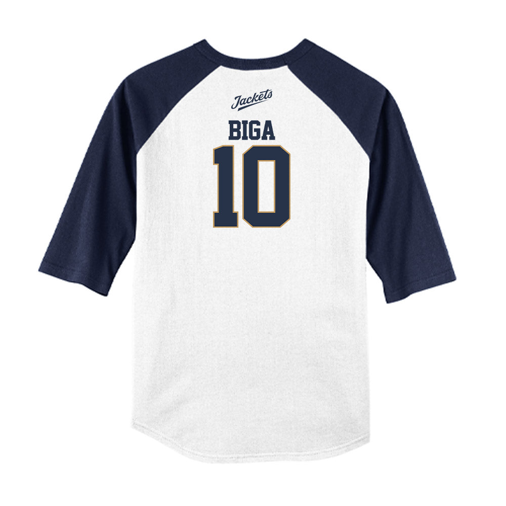 Georgia Tech - NCAA Baseball : James Biga - USA Raglan Shirt-1