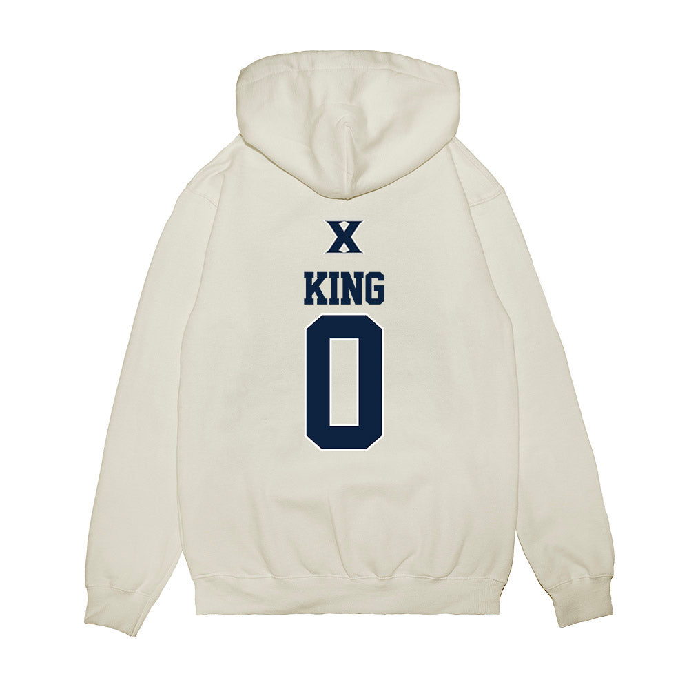 Xavier - NCAA Baseball : Alex King - USA Premium Hooded Sweatshirt-1