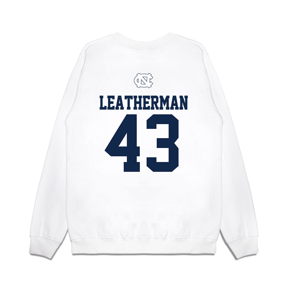 UNC - NCAA Baseball : Riley Leatherman - USA Premium Crewneck Sweatshirt-1