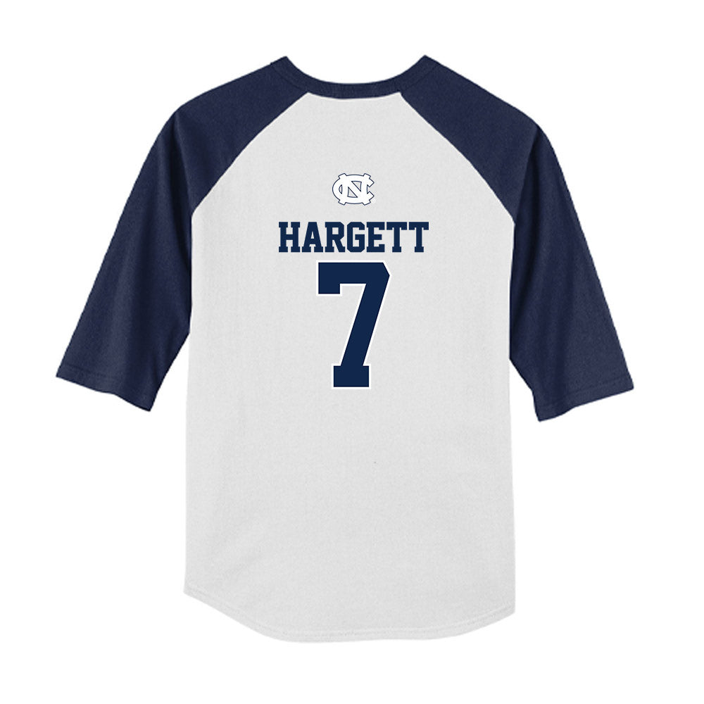 UNC - NCAA Baseball : Perry Hargett - USA Youth Raglan T-Shirt-1