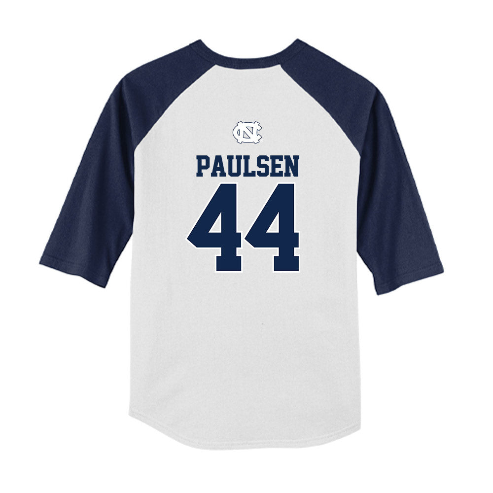 UNC - NCAA Baseball : Erik Paulsen - USA Youth Raglan T-Shirt-1