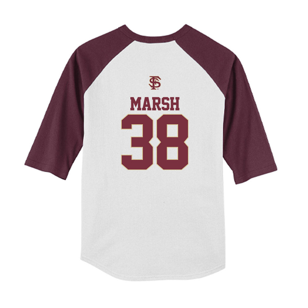 FSU - NCAA Baseball : Clancy Marsh - USA Youth Raglan T-Shirt-1
