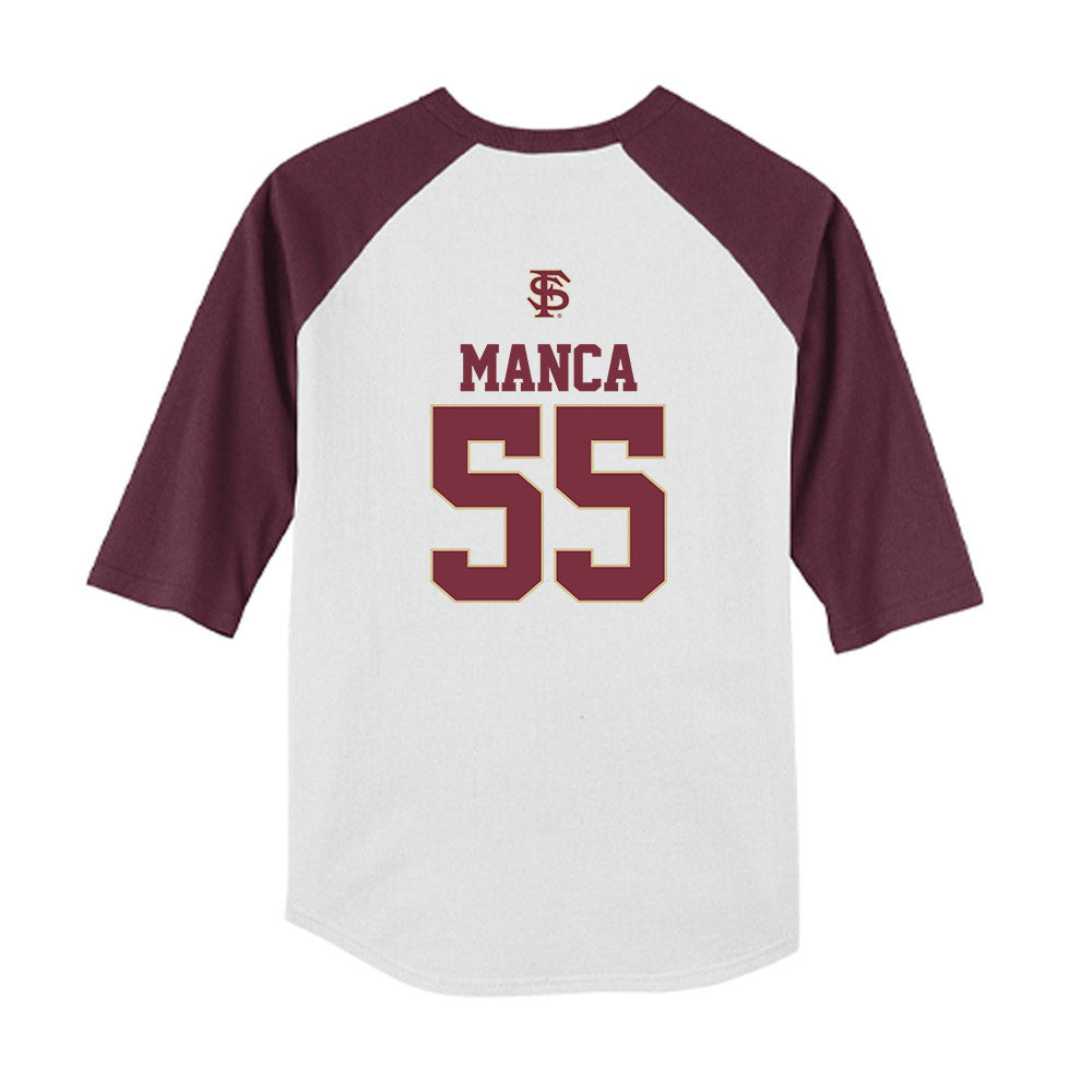 FSU - NCAA Baseball : Payton Manca - USA Youth Raglan T-Shirt-1