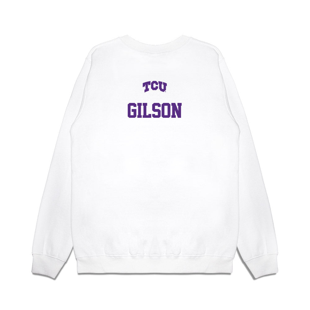 TCU - NCAA Baseball : George Gilson - USA Raglan Premium Crewneck Sweatshirt-1