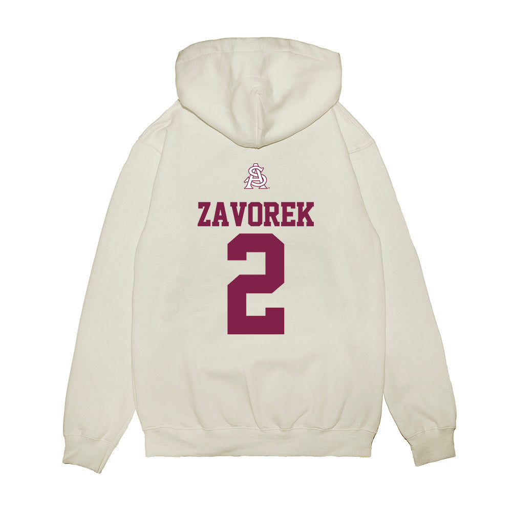 Arizona State - NCAA Baseball : Beckett Zavorek - USA Raglan Premium Hooded Sweatshirt-1