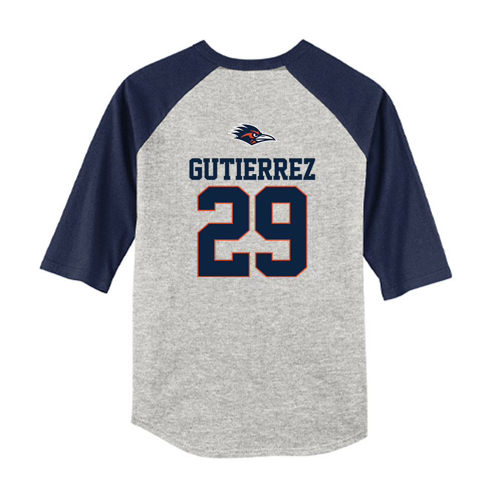 UTSA - NCAA Baseball : Christopher Gutierrez - USA Raglan Youth Raglan T-Shirt-1