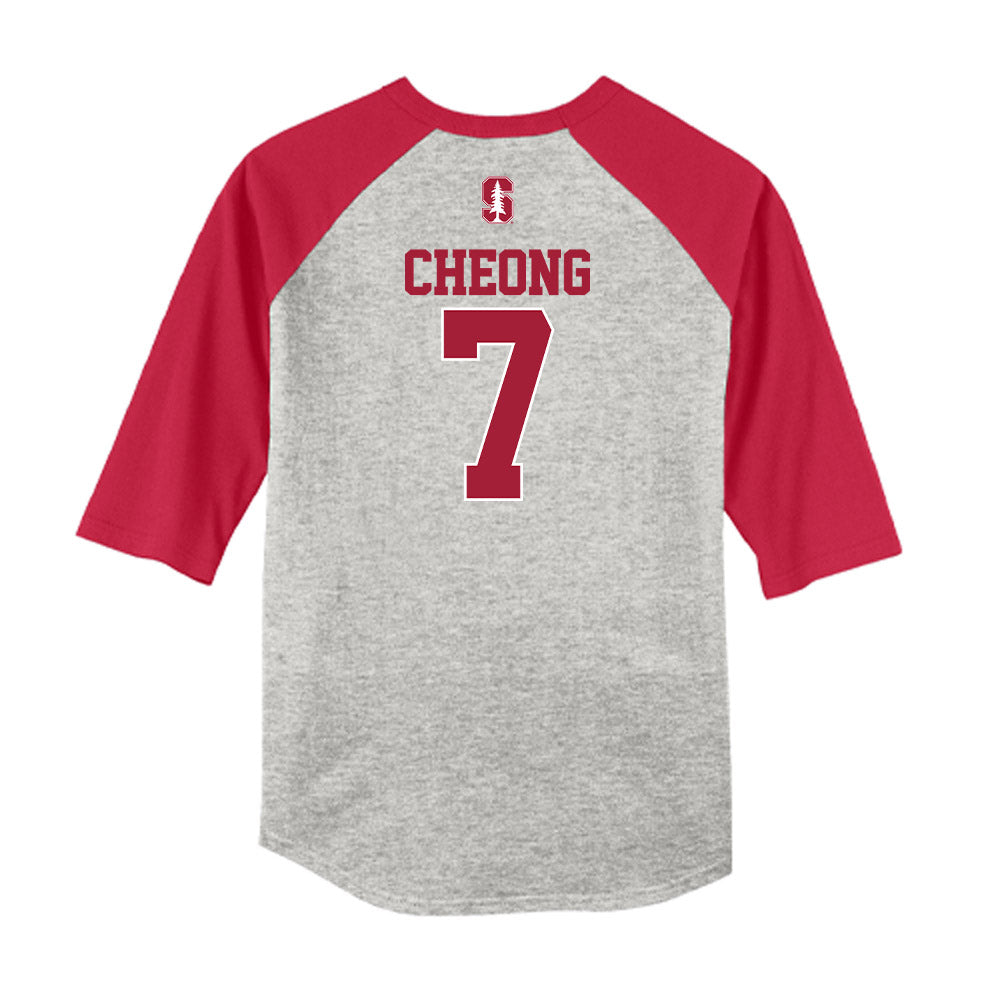 Stanford - NCAA Baseball : Philip Cheong - USA Raglan Raglan Shirt-1