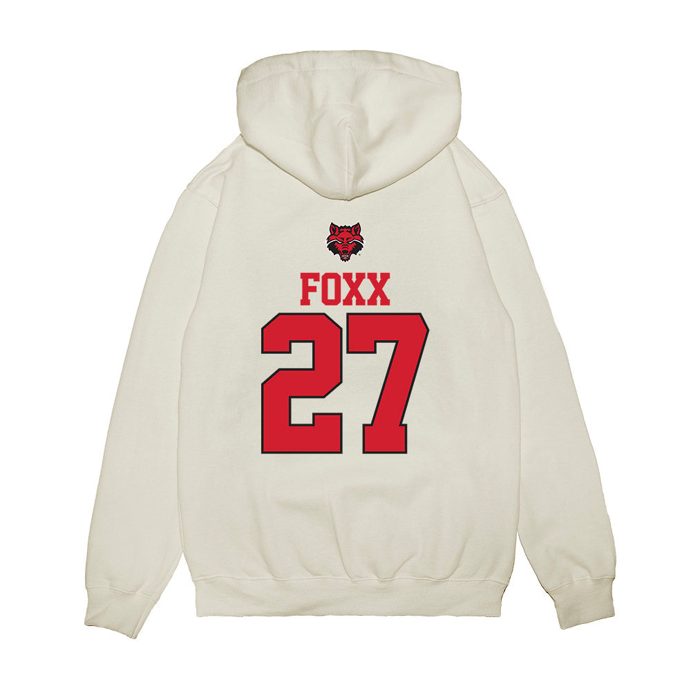 Arkansas State - NCAA Baseball : Jalen Foxx - USA Raglan Premium Hooded Sweatshirt-1