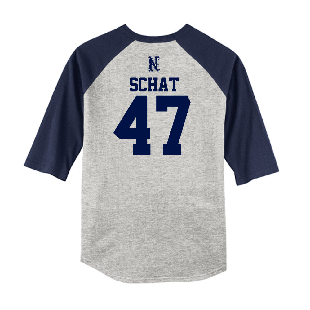 Nevada - NCAA Baseball : Luke Schat - USA Raglan Raglan Shirt-1