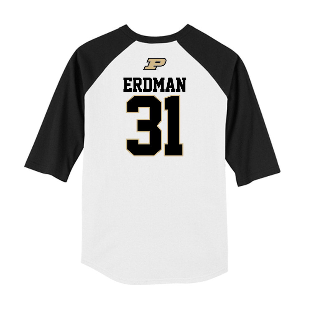 Purdue - NCAA Baseball : Zach Erdman - USA Raglan Raglan Shirt-1