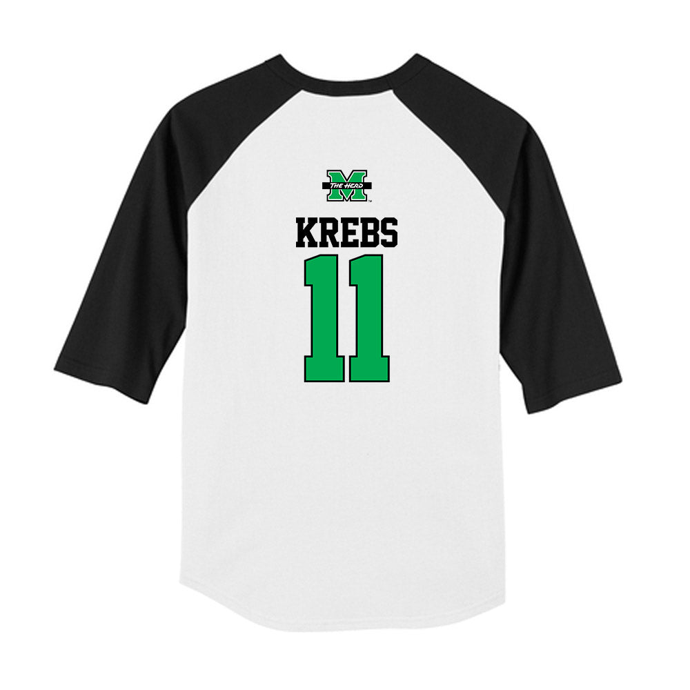 Marshall - NCAA Baseball : Charlie Krebs - USA Raglan Youth Raglan T-Shirt-1