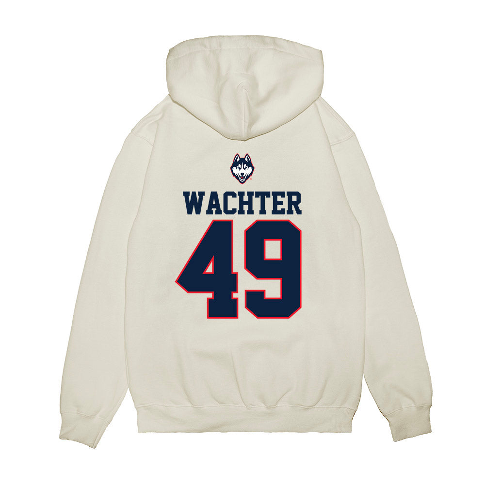 UConn - NCAA Baseball : Nater Wachter - USA Raglan Premium Hooded Sweatshirt-1