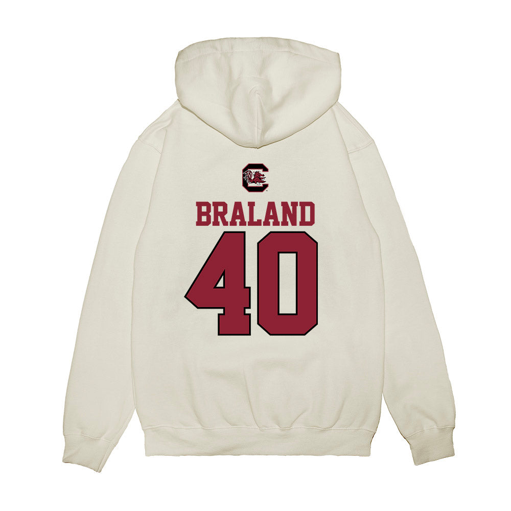 South Carolina - NCAA Baseball : Gavin Braland - USA Premium Hooded Sweatshirt-1