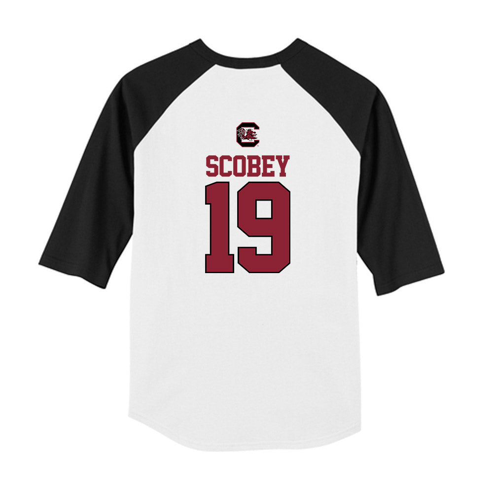 South Carolina - NCAA Baseball : KJ Scobey - USA Youth Raglan T-Shirt-1