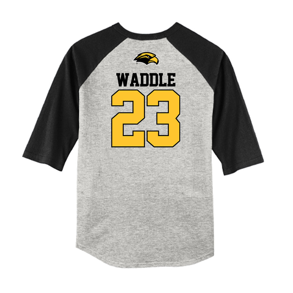Southern Miss - NCAA Baseball : Cooper Waddle - USA Raglan Shirt-1