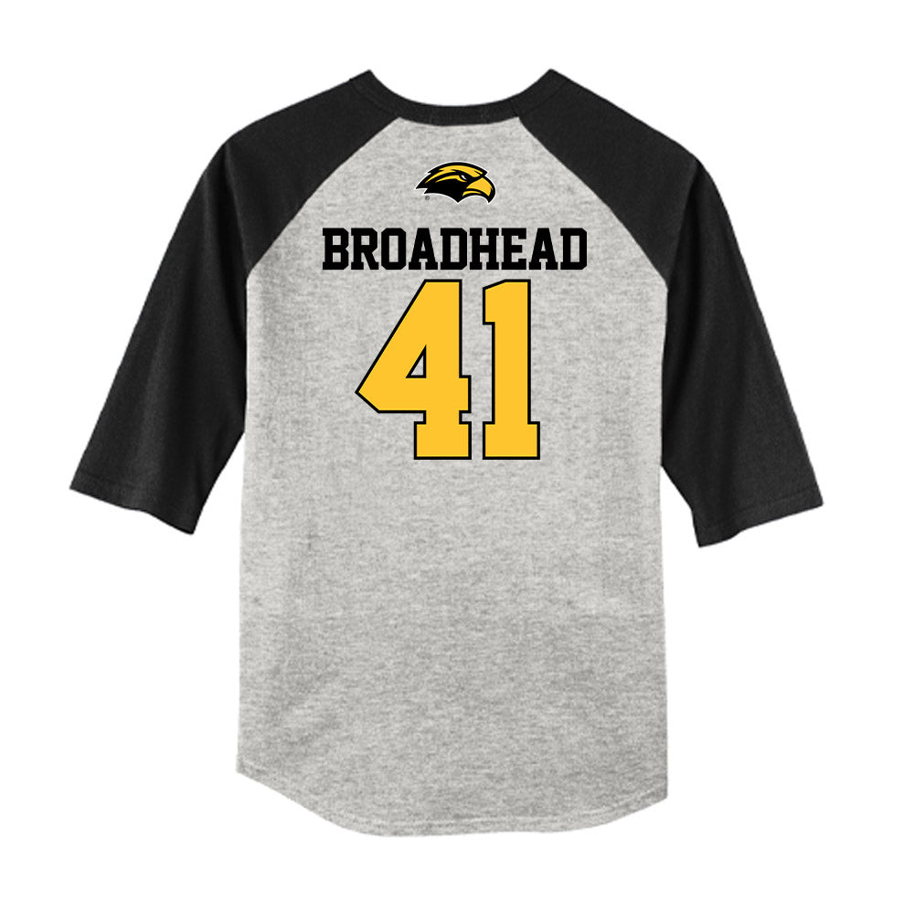 Southern Miss - NCAA Baseball : Teague Broadhead - USA Raglan Shirt-1