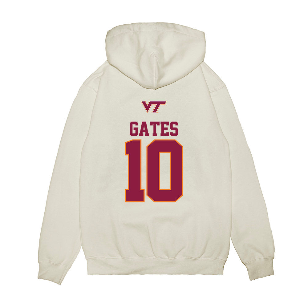 Virginia Tech - NCAA Baseball : Sam Gates - USA Premium Hooded Sweatshirt-1