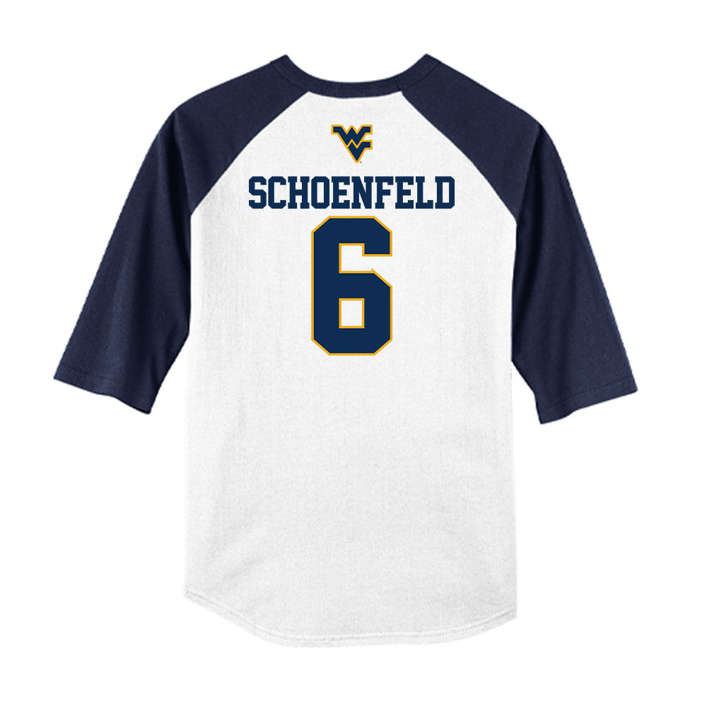 West Virginia - NCAA Baseball : Paul Schoenfeld - USA Raglan Raglan Shirt-1