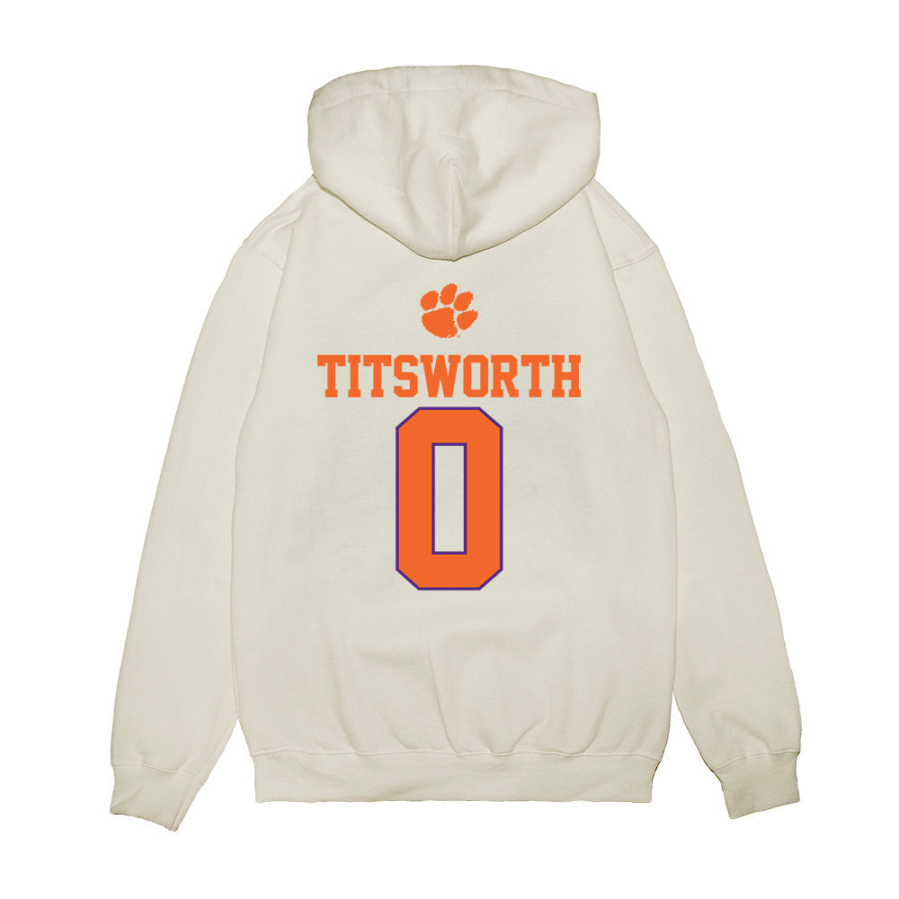 Clemson - NCAA Baseball : Drew Titsworth - USA Raglan Premium Hooded Sweatshirt-1