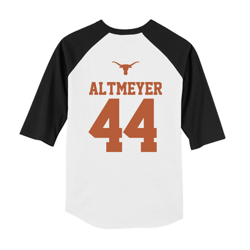 Texas - NCAA Softball : Kaiah Altmeyer - USA Youth Raglan T-Shirt-3